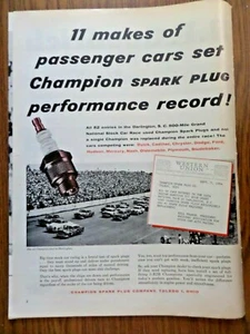 1955 Champion Spark Plugs Ad The All-Champion Star at Darlington South Carolina - Picture 1 of 1