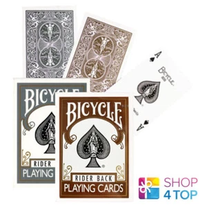 2 Bicycle Rider Back Playing Cards Decks 1 Brown 1 Grey Deck Poker USpc - Picture 1 of 12