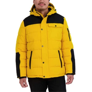 Nautica Men’s Mixed Media Parka , Size XL , Yellow - Picture 1 of 8