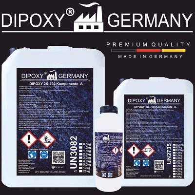 DIPOXY Résine Époxy Clair Epoxy Epoxydharz Stratification à Couler Type Bois Table 4,5