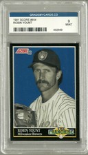 1991 SCORE #854 ROBIN YOUNT GRADE 9 MINT HOF Milwaukee Brewers