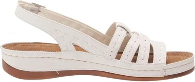 Easy Street Women's Kehlani Slingback Wedge Sandals, White Size 8.5WW - Image 1 of 4