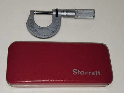 Starrett micrometer T230XFLZ carbide tipped 0-1" EDP 56810 USA MADE - Image 1 of 4