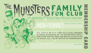 THE MUNSTERS FAMILY FUN CLUB MEMBERSHIP CARD - Picture 1 of 1