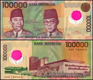 Indonesia 100000 Rupiah, 1999, P-140, UNC Polymer - Picture 1 of 1