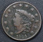 1824/2 LARGE CENT VF DETAILS RIM DAMAGE 1824/2 LARGE CENT VF DETAILS RIM DAMAGE