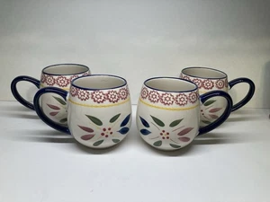 Temp-tations Old World Confetti 14 oz Barrel Shape Coffee Mugs 4 - Picture 1 of 11