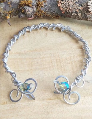 🌹Halsreif silber, keltisch, Elbenschmuck Mittelalterschmuck, Halsreif Wikinger  - Bild 1 von 3