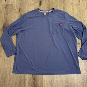 Camisa de trabajo Wrangler para hombre 3XL azul manga larga bolsillo poliéster WW55145 - Imagen 1 de 8