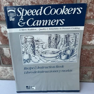 MIRRO Speed Cookers & Canners Recipe & Instruction Book English & Spanish - Imagen 1 de 5