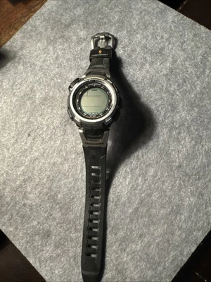 Casio PAW-1300T Solar Pathfinder with Titanium Band - Vintage Working!!! - Image 1 of 4