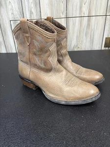 ARIAT Billie Unbridled Side Zip Short Boot Womens 9.5 Tan Distressed Leather - Picture 1 of 18