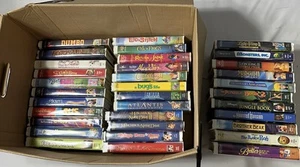 Vintage Lot of 35 Walt Disney Home Video VHS Tapes Clamshell Children's Movies - Picture 1 of 15