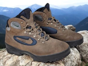 Nike ACG Größe 9,5 Braun Blau Wanderschuhe 960608 ID Outdoor Camping Trail Schuhe - Bild 1 von 11