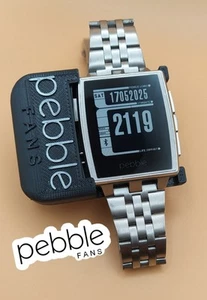Smartwatch PEBBLE STEEL - LIKE NEW!!! COMO NUEVO!!! - Q202134E03L0 - Zdjęcie 1 z 11