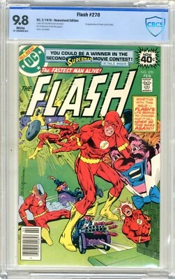 Flash  #270  CBCS  9.8  NMMT  White pages 2/79  1st App. Clown (Lyle Corley)   - Image 1 of 2