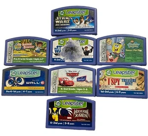 Leap Frog Leapster Learning Game System Cartridges Lot 8 Cars 2 Star W SpongeBob - Picture 1 of 11