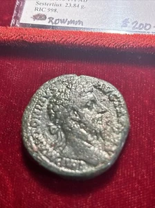 Roman Empire Marcus Aurelius 159-160 AD AE Sestertius Fides Rev Green Patina - Picture 1 of 10