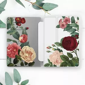 Vintage Rose Flower Floral Girly Case For iPad 10.2 Pro 12.9 11 9.7 Air 4 5 Mini - Picture 1 of 6