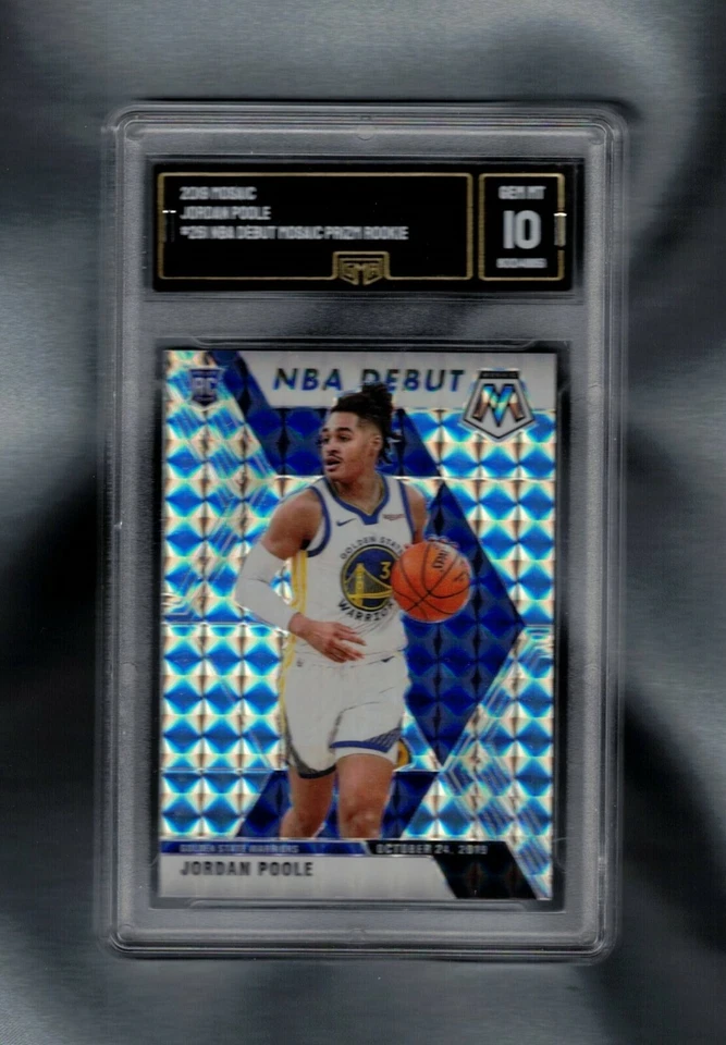 2019 Panini Mosaic NBA Debut #261 JORDAN POOLE RC Rookie GMA 10 Bash Brothers - Image 1 of 2