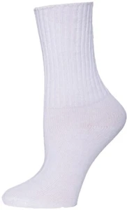 New Dennis Uniform Girls 3 Pairs Bamboo White Ribbed Crew Socks Youth M - Picture 1 of 4