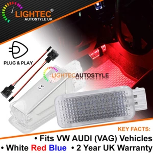 For Seat White Red Blue SMD Led Door Puddle Boot Glove Box Footwell Lights - Picture 1 of 10