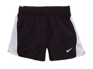 Nike Girl's Pull-on Shorts Size 6 Black & White Dri-Fit Stay Dry & Comfortable - Picture 1 of 2
