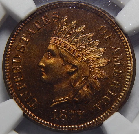 1877 NGC PF67RB INDIAN HEAD CENT Cover