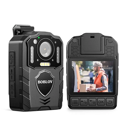 BOBLOV 1440P Body Camera Night Vision Video Recording Policde Camera Recorder - Image 1 of 4