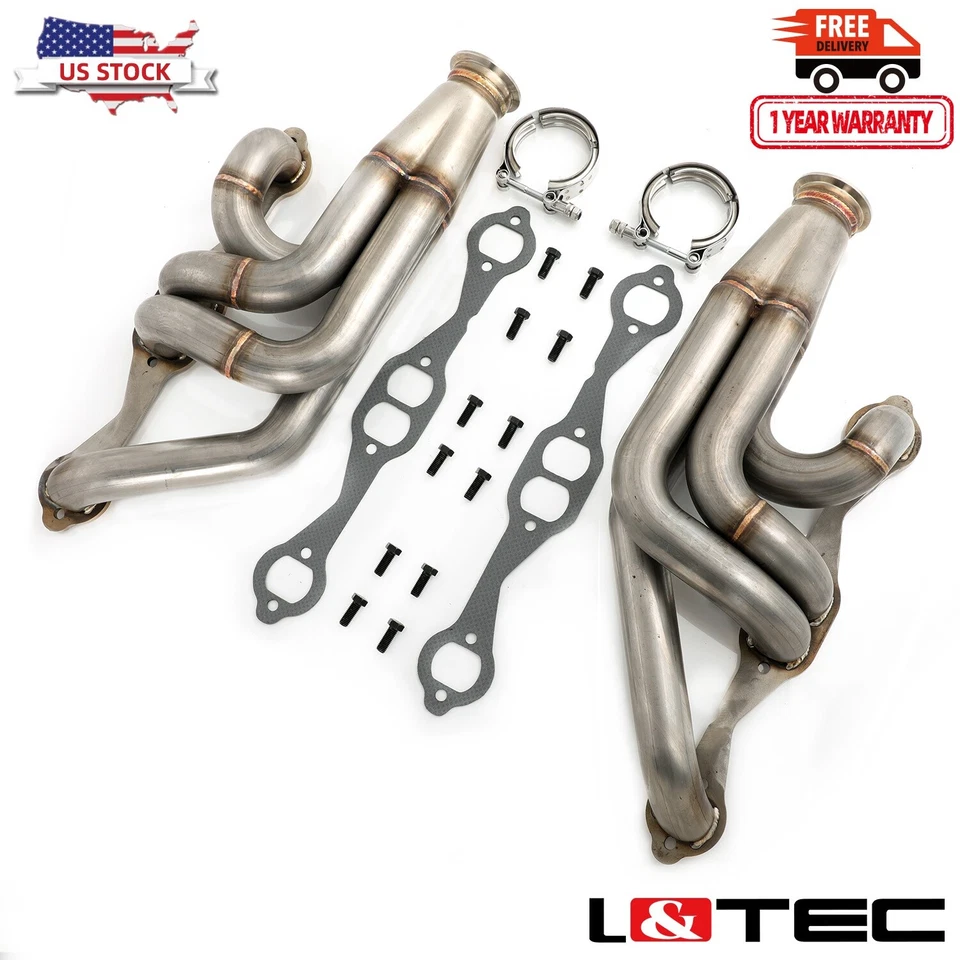 Cabezales turbo L&TEC para Chevy Chevelle Malibu El Camino carrocería A SBC bloque pequeño Foto 1 de 4