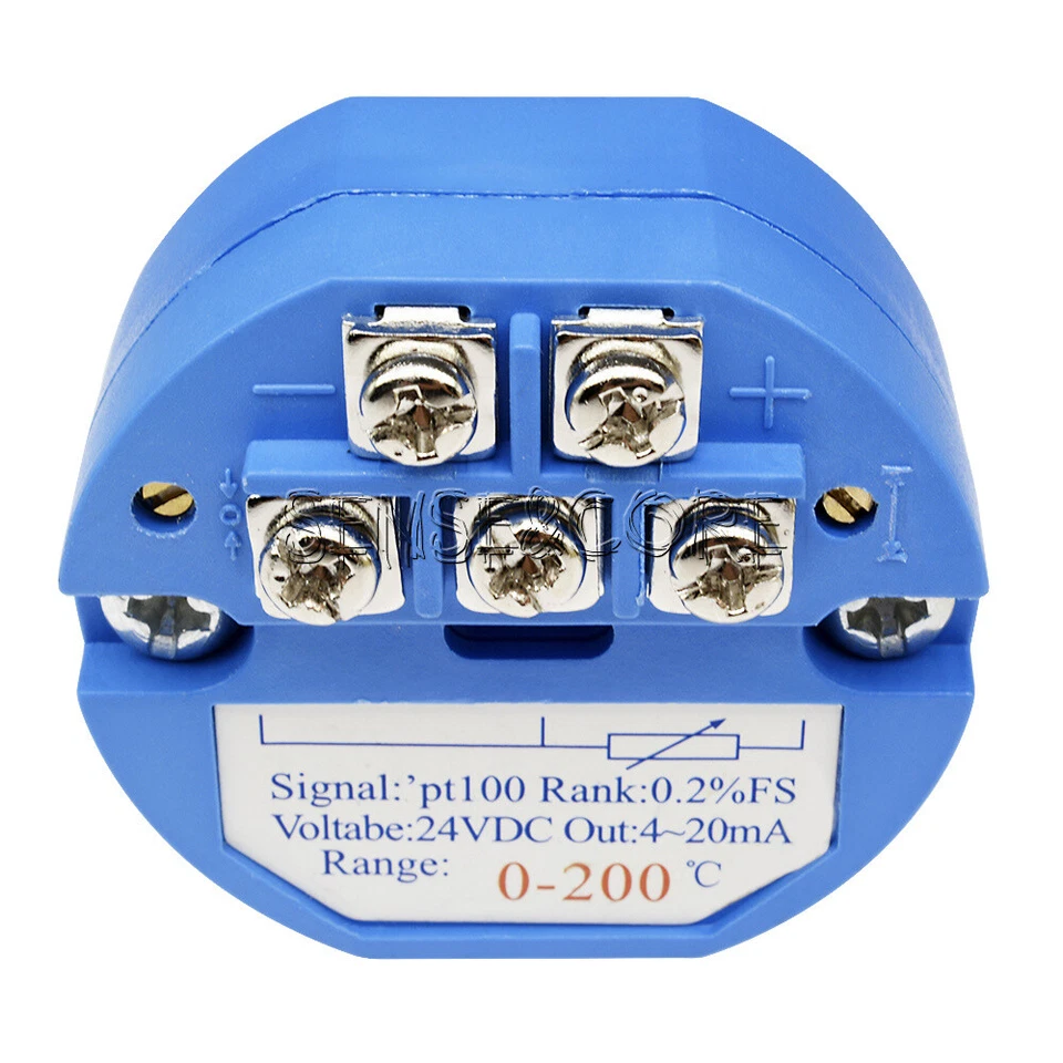 PT100 RTD DC 24V Temperature Sensors Transmitter 0to 200° 4-20MA 0to 200°- - Image 1 of 1