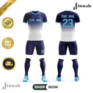 Custom Soccer Uniforms – Fully Sublimated Jersey & Shorts Set for Men & Women - Picture 1 of 15