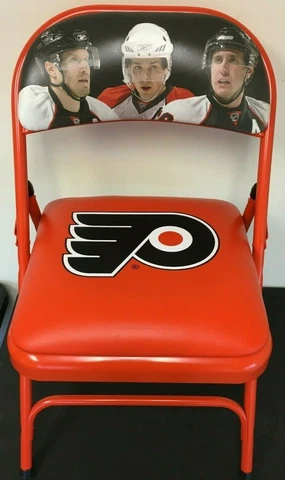 Philadelphia Flyers Padded Metal Chair SGA Season Ticket NHL Hockey NEW Man Cave Cover
