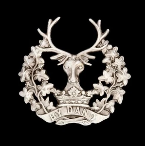 Gorra insignia Gordon Highlanders plateada con sello - Imagen 1 de 1