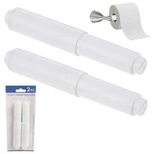 2 PC Toilet Paper Holder Tissue Rollers Spring Insert Spool Replacement Roll - Picture 1 of 1