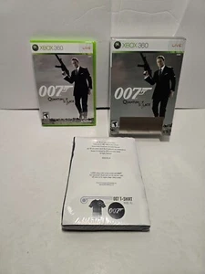 James Bond 007 Quantum of Solace Bundle w/ Shirt Microsoft Xbox 360 Complete CIB - Picture 1 of 13