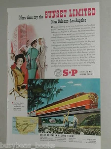 1951 Southern Pacific Lines ad, Sunset Limited - Bild 1 von 3