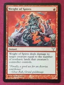 Magic The Gathering DISSENSION WEIGHT OF SPIRES red card MTG - Picture 1 of 2