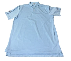 Peter Millar Summer Comfort Polo Shirt Blue Striped Performance Men's L. - Picture 1 of 7