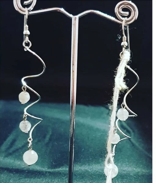 Orecchini in Quarzo Grigio e Argento 925  - Immagine 1 di 1