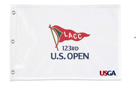 US Open 123 LA CC Embroidered Pin Flag  Beautiful Genuine - Free US Open PChip Cover