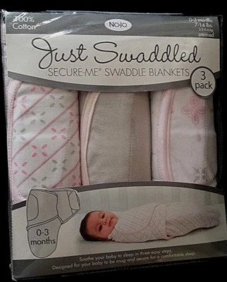 Одеяла NoJo Just Swaddled Secure-Me упаковка 3 шт. 0-3/Sm-Med - Изображение 1 из 3