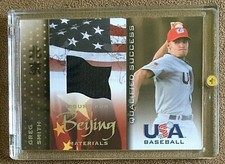 Greg Smith 2007 USA Baseball Bound for Beijing Materials Jersey Relic #GU-4 