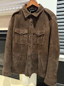 Ralph Lauren Purple Label Shearling Suede Jacket New w/ Tag Sz M. Retail $4,995 - Picture 1 of 14