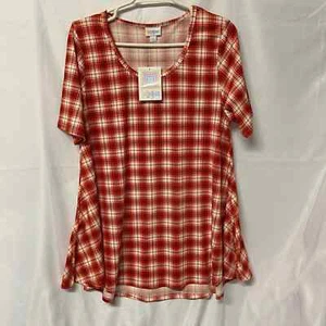 LulaRoe Perfect T Blouse L High Low Orange NWT New with Tags - Picture 1 of 9