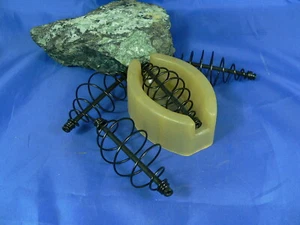 4 Pasturatori a spirale (65mm)+ stampo mould, pesca legering, feeder, method - Picture 1 of 2