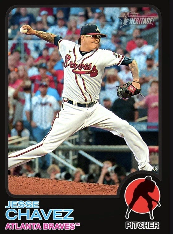 [DIGITAL CARD] Topps Bunt - Jesse Chavez - Heritage 22 S2 - Black Base - Image 1 of 1