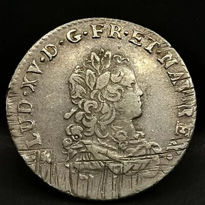 1/3 ECU DE FRANCE SILBER LOUIS XV 1721 T NANTES 27mm 8,14g FRANKREICH / SILVER - Bild 1 von 3