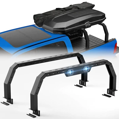 Overland Bed Racks Cargo Carrier With 2 LED Lights For 2002-2025 Dodge Ram 1500 Foto 1 de 4