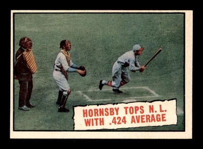 Rogers Hornsby 1961 Topps #404 .424 excelente estado+ X3335322 Foto 1 de 2
